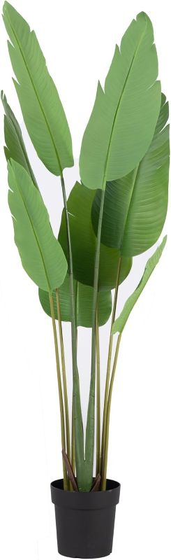 Photo 1 of Bird of Paradise Artificial Tree 5.35 FT - Tall Plant - Fake Floor Plant in Pot - Highly Realistic Artificial Tree for Home Office Decor Indoor (1 PCS * 5.35 FT)