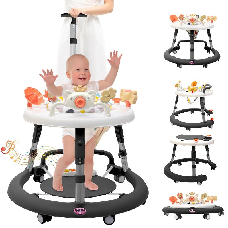 Photo 1 of Baby Walkers, Baby Walker with Wheels,Baby Walker Baby Jumper Activity Center, Adjustable Baby Walkers and Activity Center Bouncer Combo for Boys and Girls for 6-18 Months