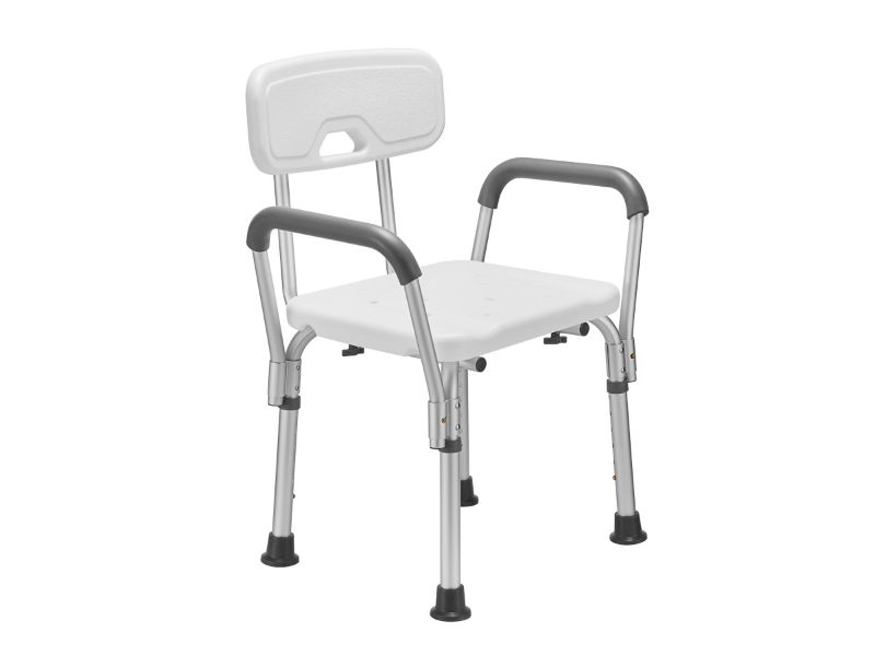 Photo 1 of Height Adjustable Bathtub Shower Chair for Inside Shower, Portable Bath Seat, 300 lbs with Arms and Back, for Elderly, Adults and Disabled