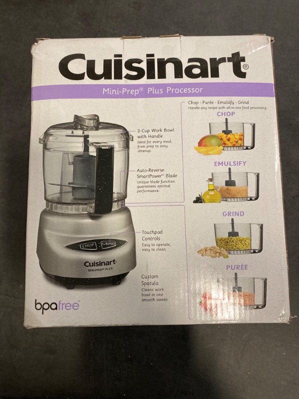 Photo 3 of Cuisinart Food Processor, Mini-Prep 3 Cup, 24 oz, Brushed Chrome and Nickel, DLC-2ABC