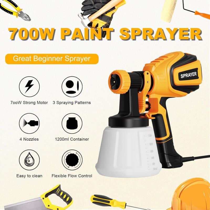 Photo 2 of Paint Sprayer, 700W HVLP Spray Gun