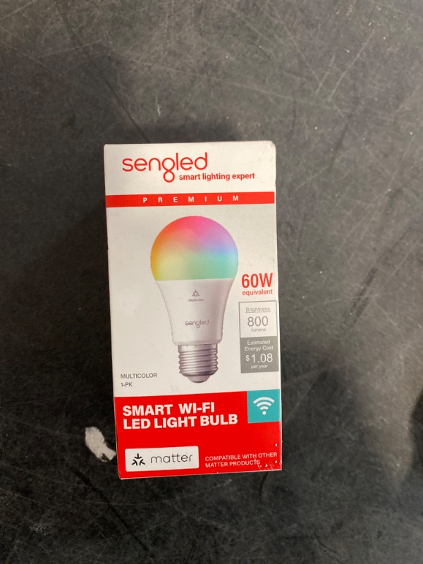 Photo 3 of A19 WiFi Color Matter-Enabled 60W Smart Led Bulb, Works With Amazon Alexa and Google Assistant