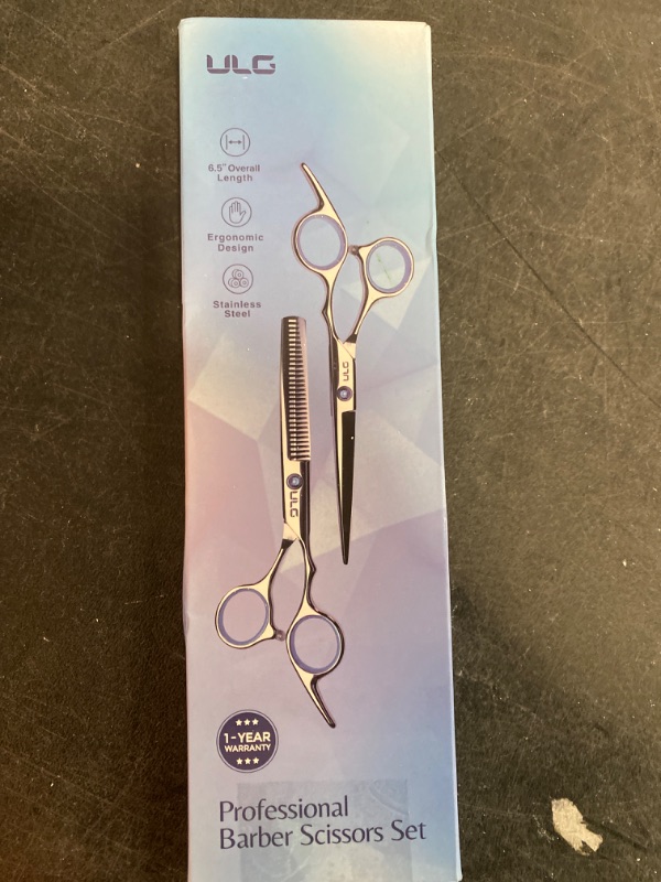 Photo 3 of Hair Cutting Scissors Thinning Teeth Shears Set ULG Professional Barber Hairdressing Texturizing Salon Razor Edge Scissor Japanese Stainless Steel 6.5 inch