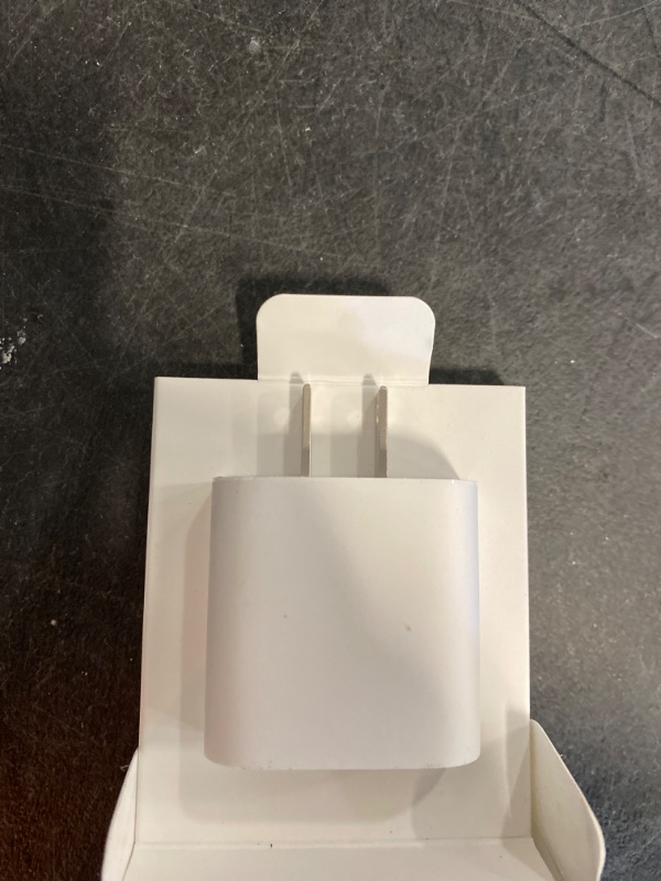 Photo 2 of Apple 20W USB-C Power Adapter - iPhone Charger with Fast Charging Capability, Type C Wall Charger