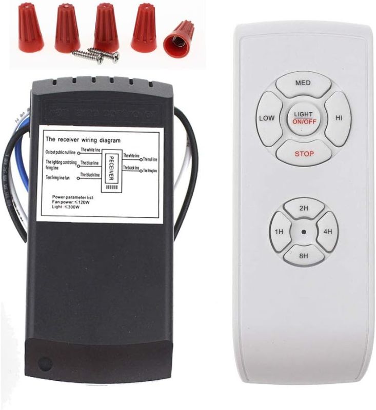 Photo 1 of Universal Ceiling Fan Remote Control Kit, 3-in-1 Ceiling Fan Light Timing & Speed Remote, for Hunter/Harbor Breeze/Westinghouse/Honeywell/Other Ceiling Fan lamp