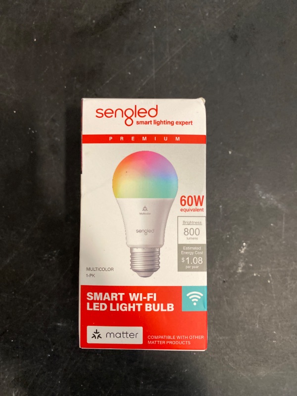 Photo 3 of A19 WiFi Color Matter-Enabled 60W Smart Led Bulb, Works With Amazon Alexa and Google Assistant