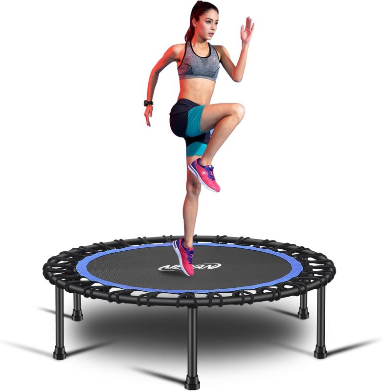 Photo 1 of Newan 40"-48" Silent Mini Trampoline Fitness Trampoline Bungee Rebounder Jumping Cardio Trainer Workout for Adults-Max Limit 330lbs