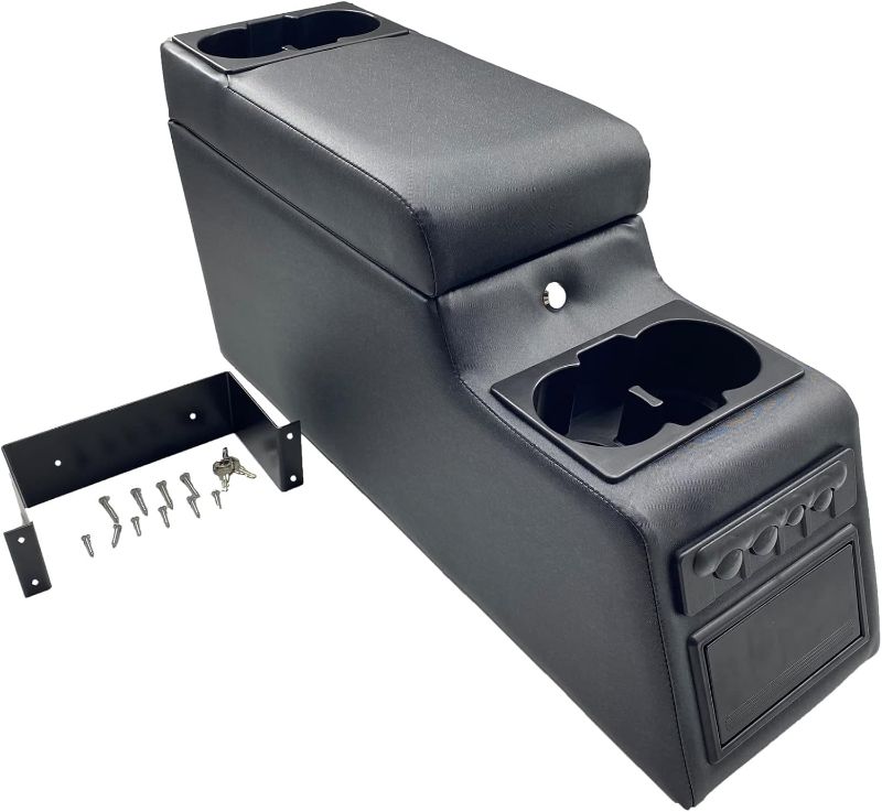 Photo 1 of MOOSUN 31515 Denim Black Deluxe Locking Center Console for Jeep CJ-5 1976-1983, CJ-7 1976-1986, Wrangler YJ 1987-1995