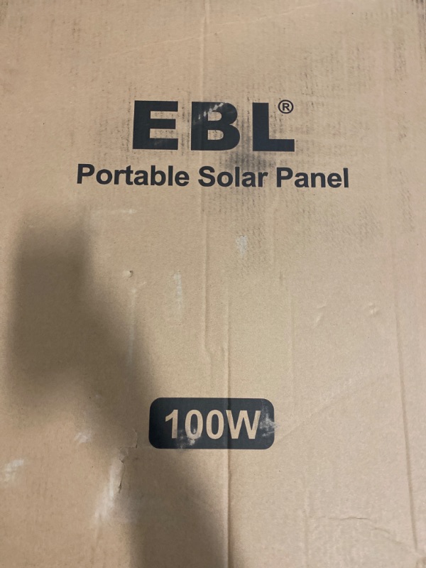 Photo 3 of EBL Solar Apollo 100W Portable Solar Panel (Upgraded) for 240/300/500/1000/1500/2000 Power Station, with Adjustable Kickstand and Parallel Cable, Waterproof IP65 for Outdoor Camping Hiking RV Trip