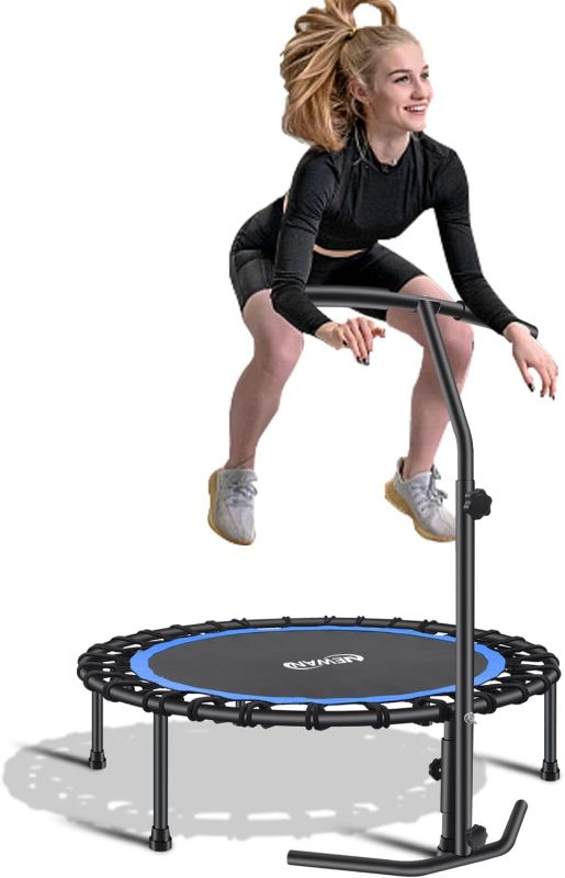 Photo 1 of Newan 40"-48" Silent Mini Trampoline Fitness Trampoline Bungee Rebounder Jumping Cardio Trainer Workout for Adults-Max Limit 330lbs