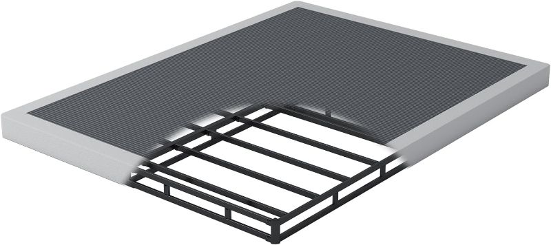 Photo 1 of Box Spring Full Size Bed 4 Inch - Heavy Duty Box Spring Mattress Foundation Metal Bed Base with Fabric Cover, Noise Free Easy Assembly Non Slip 3000lbs Max