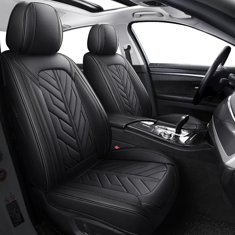 Photo 1 of Tomatoman Car Seat Covers Full Coverage Compatible with Ford Escape Fusion Focus Explorer Honda Civic CRV Hrv Nissan Altima Sentra Maxima Rogue Murano Versa(Full Set/Black)