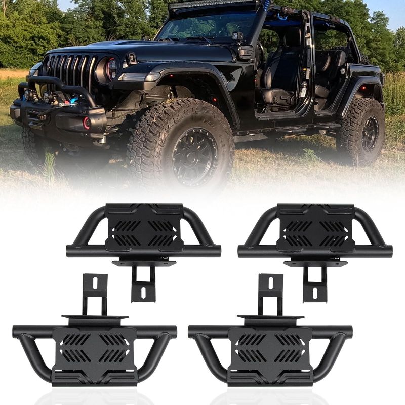 Photo 1 of EZ Side Steps Fit for 2018-2024 Jeep Wrangler JL 4 Doors Running Boards