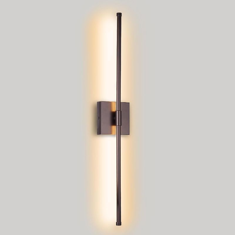 Photo 1 of Modern LED Wall Sconces, Hardwired Wall Sconces, 3000K Warm Light Wall Lamp, Wireless Wall Light Fixtures for Living Room, Bathroom, Bedroom, Oil Rubbed Bronze