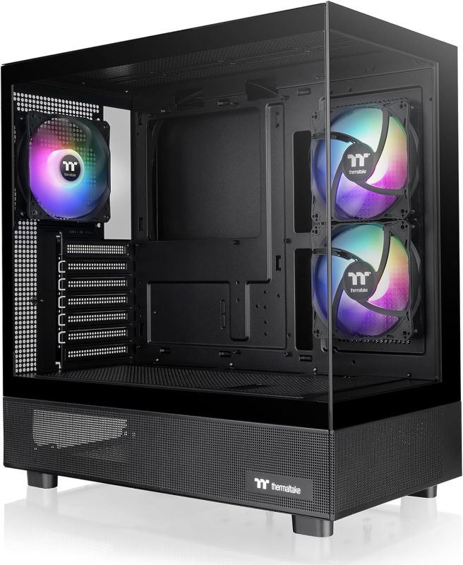 Photo 1 of Thermaltake View 270 Plus TG ARGB Black Mid Tower E-ATX Case; 3x120mm ARGB Fans Included; Support Up to 360mm Radiator; Front & Side Dual Tempered Glass Panel