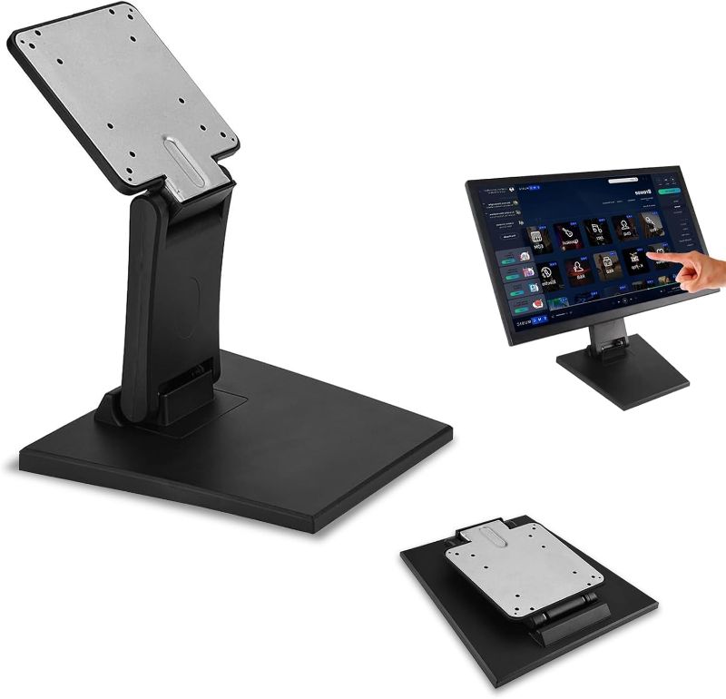 Photo 1 of Lay Flat Monitor Stand,Adjustable LCD TV Stand Folding Metal Monitor Desk Stand with VESA Hole 75x75mm&100x100mm