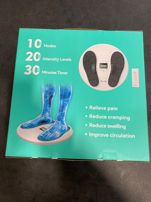 Photo 2 of EMS Foot Massager for Neuropathy, TENS & EMS Cordless Foot Circulation Stimulator with Remote Control, Electrical Nerve Stimulator for Neuropathy Relief, Plantar Fasciitis