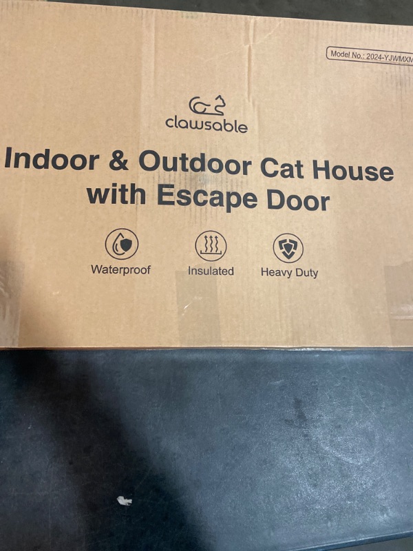 Photo 3 of Heated Cat House for Outdoor Cat in Winter, Weatherproof Heated Cat Bed Kitty Shelter with Cat Heating Pad, Waterproof & Insulated & Safe Escape Door, Warm Home for Outside Barn Feral Stray Cat