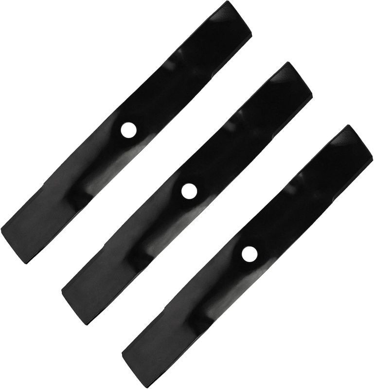 Photo 1 of (3PCS) UC22009 M145476 High-Lift Lawn Mower Blades - Replace OEM John Deere M127500 M127673 - Fits X300 X304 X320 GX255 GX325 LT180 LT190 - for 48 Inch Deck Lawn Mower