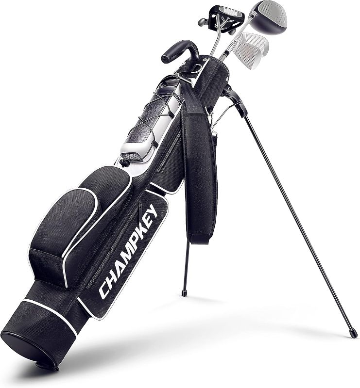 Photo 1 of HAMPKEY Lightweight Golf Stand Bag | Professional Pitch Golf Bag Ideal for The Driving Range, Par 3 and Executive Courses