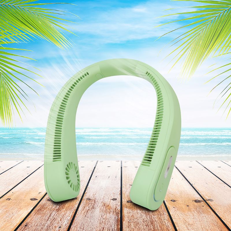 Photo 1 of Mainstays New Rechargeable Portable Neck Fan for Outdoor Green