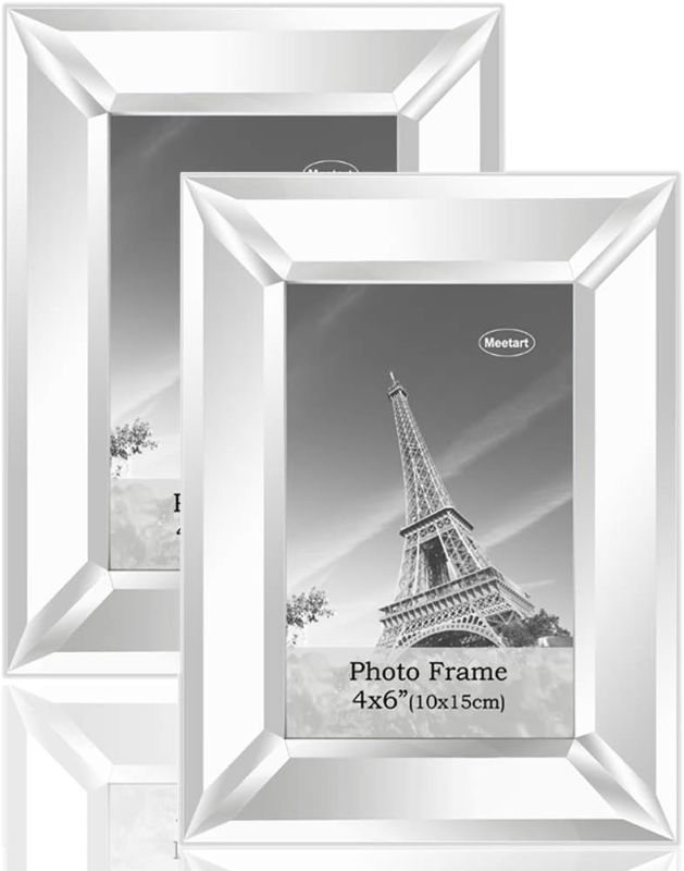 Photo 1 of Meetart Mirrored Picture Frame 4x6 inch 2 piece Pack for Home Decoration Wall Hang or Tabletop Display