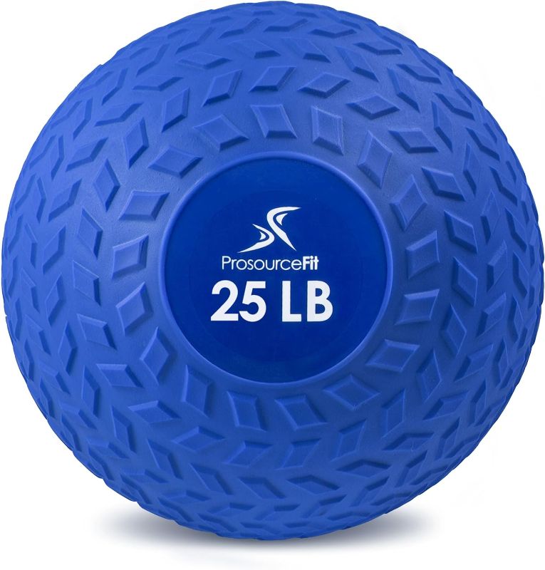 Photo 1 of ProsourceFit Slam Medicine Balls 25lbs Smooth and Tread Textured Grip Dead Weight Balls for Strength and Conditioning Exercises, Cardio and Core Workouts