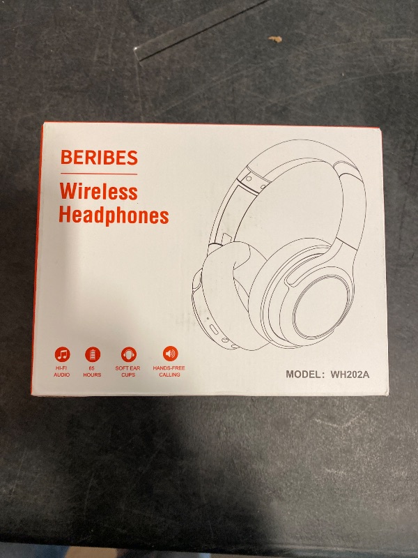 Photo 3 of BERIBES Bluetooth Headphones Over Ear, 65H Playtime and 6 EQ Music Modes Wireless Headphones with Microphone, HiFi Stereo Foldable Lightweight Headset, Deep Bass for Home Office Cellphone PC Ect.