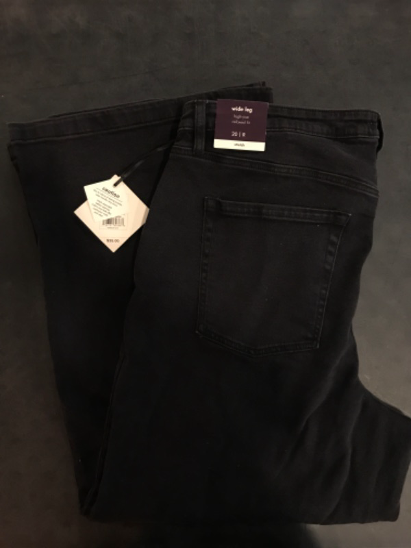 Photo 2 of Size 20 Women's High-Rise Wide Leg Jeans - Ava & Viv™ Charcoal Gray 