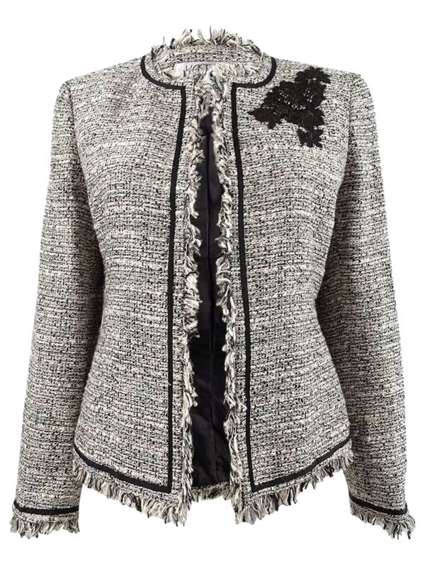 Photo 1 of  Size 4p Kasper Women's Petite Embellished Tweed Blazer