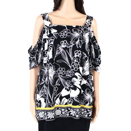 Photo 1 of X-Large I-n-c Women Floral Cold Shoulder Blouse, Style # 100039046 