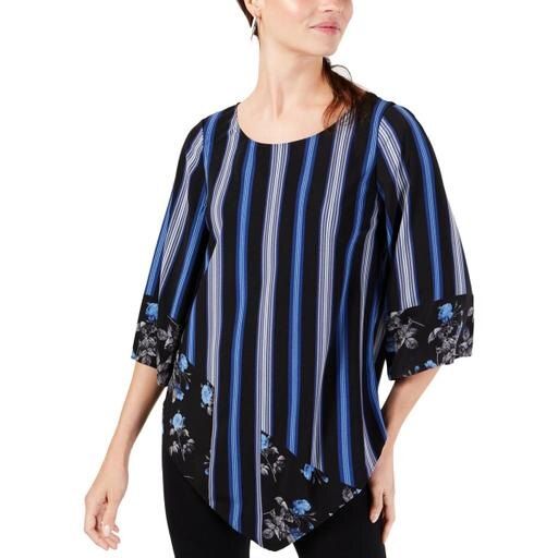 Photo 1 of  Medium Alfani Womens V-Hem Pullover Blouse, Style # 100031490Ms 