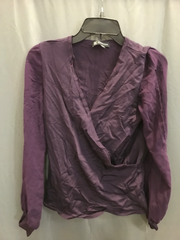 Photo 1 of Small Women Purple Long Sleeve Blouse Slits on Sleeve 