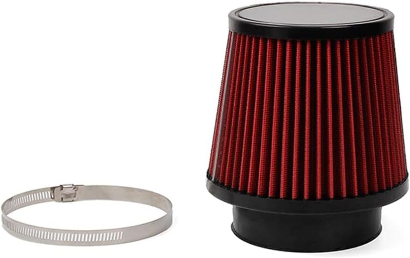 Photo 1 of Red 4" 100mm Inlet Cone Replacement Dry Air Filter High Flow Car Performance Cold Air Intake Filter