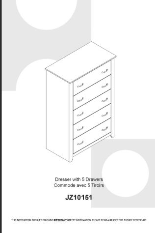 Photo 2 of 31 in. Width 5-Drawer Chest of Drawers Storage Dresser Tall Cabinet Organizer Bedroom Hallway in Dark Grey