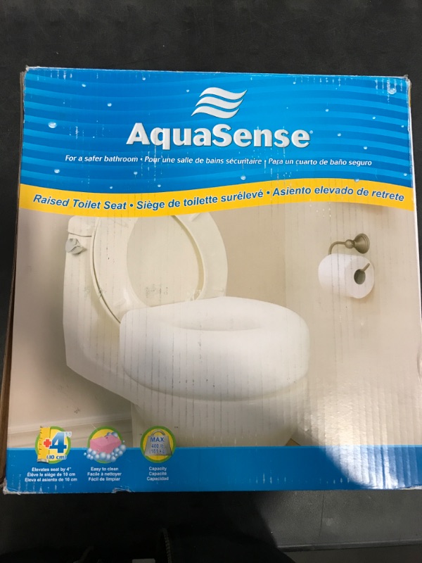 Photo 4 of AquaSense 770-610 4 Inch Portable Raised Toilet Seat Riser, Elevated Toilet Seat for Seniors