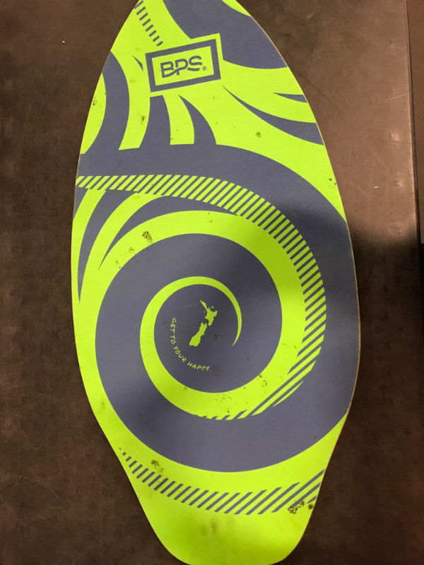 Photo 3 of BPS New Zealand ‘Koru’ Skimboard with Colored EVA Grip Pad and High Gloss Clear Coat Wooden Skim Boards for Kids and Adults | Dark blue & Green