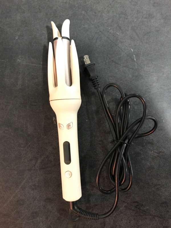 Photo 3 of Rotating Curling Iron, Automatic Curling Iron with 4 Temperature & 3 Timer, Hair Waver with Anti-Tangle, Anti-Scald and Auto-Off, Double Voltage Rotating Curling Iron for Hair Styling