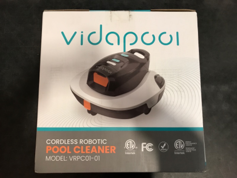 Photo 3 of Cordless Robotic Pool Vacuum Cleaner,Portable Swimming Pool Vacuum Self-Parking Technology with LED Indicator,Ideal for Above Ground/Flat Pools up to 860 Sq.Ft,Lasts 90 Mins-White