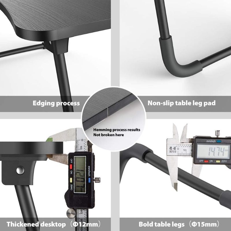 Photo 2 of Elekin Folding Lap Desk for Laptop Portable Laptop Desk Bed Table Standing Work Table Bed Tray with 4 USB Port/Cup Holder/Drawer for Bed Couch/Sofa (Mini Lamp,Fan)