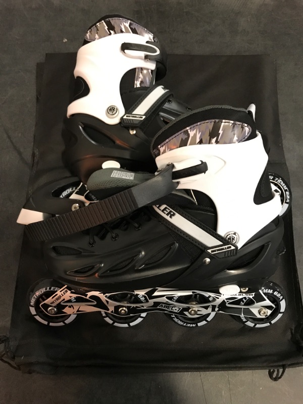 Photo 2 of METROLLER Inline Skates for Girls and Boys, Women, Men 4 Sizes Adjustable Inline Skates with Light Up Wheels, Illuminating Beginner Skates for Kids 5-8 8-12 & Adult Youth.