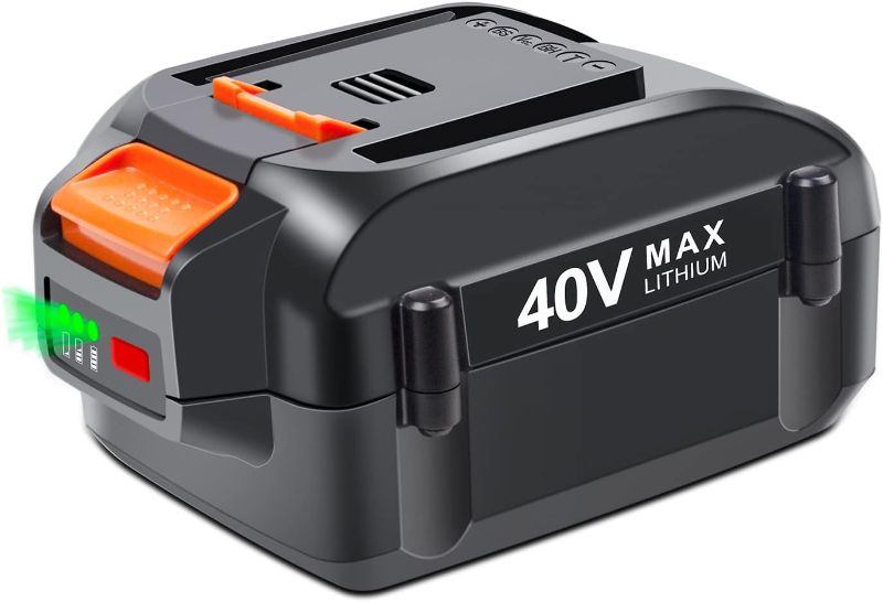 Photo 1 of DTK 40V 3.5Ah Battery Replacement for Worx 40V Battery WA3580 WG180 WG280 WG380 Replacement for Worx 40V Lithium Battery (Not fit 2 * 20V Battery)