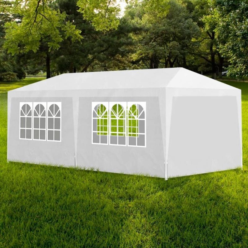 Photo 2 of vidaXL - White Party Tent Garden Marquee, Water and UV Resistant Polyethylene Material, Rust-Resistant Steel Frame, Ideal for All Outdoor Gatherings and Celebrations