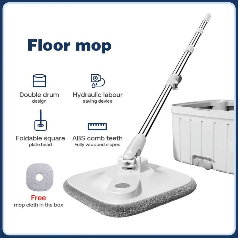 Photo 1 of Homeika Self Wash Spin Mop Spinner Flat 360 Rotating Cleaner With Turbo Flushing Bucket