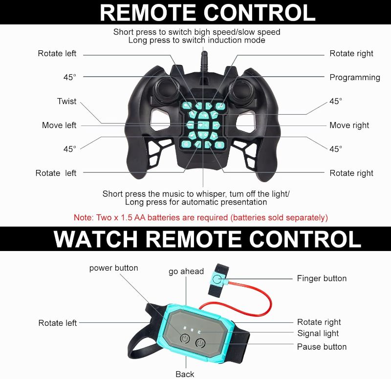 Photo 2 of Boxgear 1:12 Gesture Sensing RC Stunt Car Off-Road, Four-Wheel Drive, Sports Mode, 40 Min Standby Suitable for Any Terrain, 2.4G Gesture Controlled Double-Sided Remote-Control Car Toy for Kids, Blue