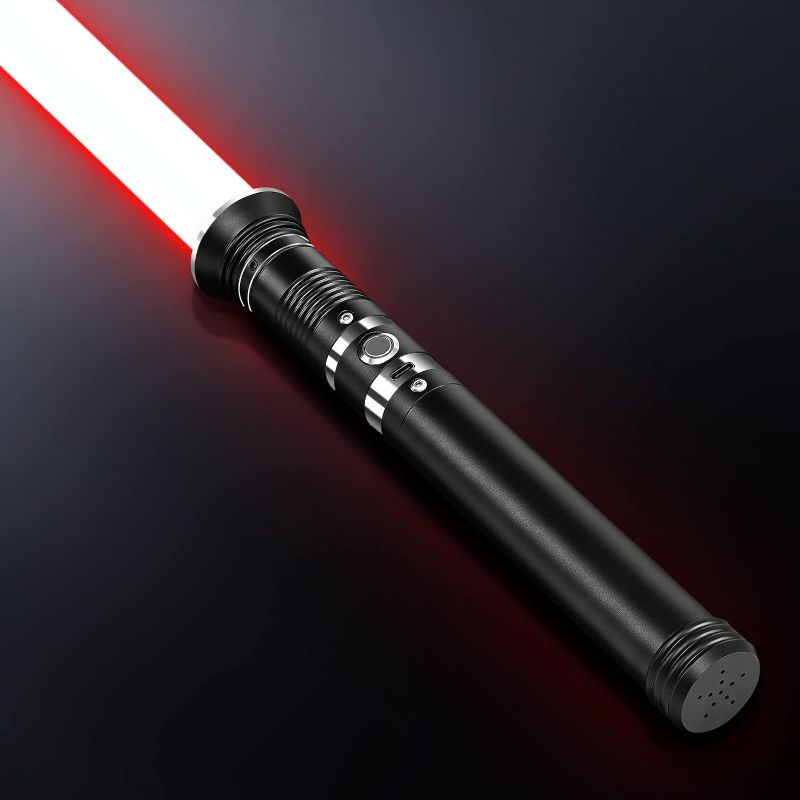 Photo 1 of Pixel Full Size Lightsaber Metal Hilt, Toy Gift, Smooth Swing Force FX Lightsaber, Heavy Dueling Light Saber(Black)
