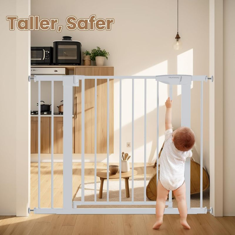 Photo 1 of 36" High Extra Tall Dog Gate, 29.6"-40.5" Wide Pressure Mounted Tall Baby Gate for Dog, Auto Close Pet Gate with Door for Stairs,Doorways,House,white
