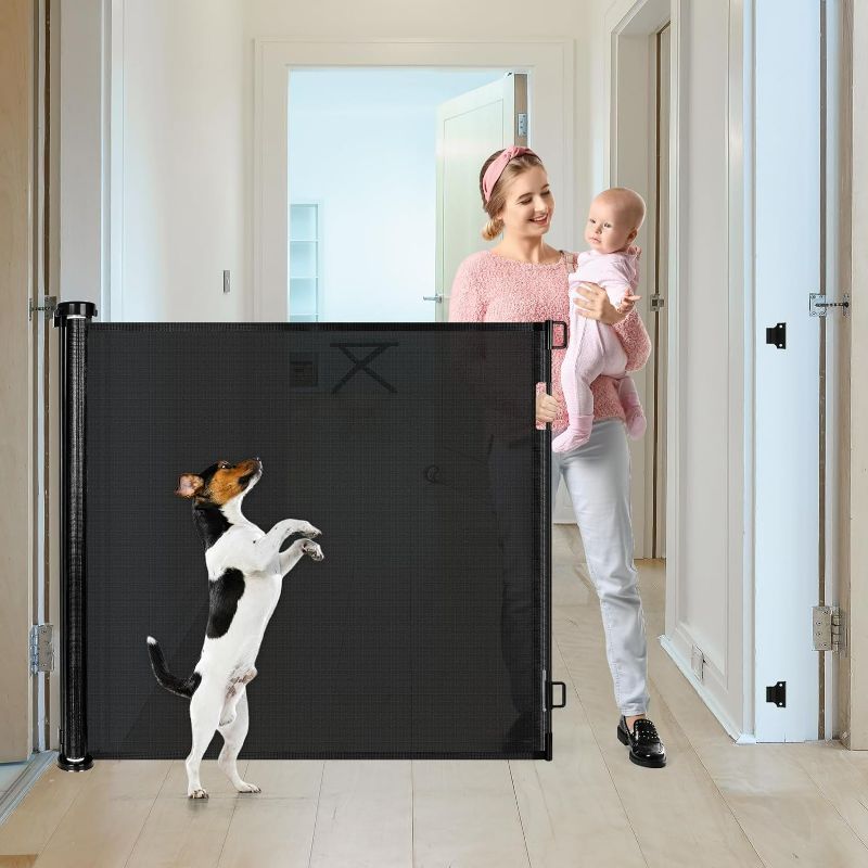 Photo 1 of 42" Tall X 75" Wide Extra Tall Dog Gate Tall Dog Gates for Doorways Dog Gates for The House Extra Tall Retractable Baby Gates Extra Tall Retractable Dog Gate Extra Tall Retractable Gate Tall Pet Gate
