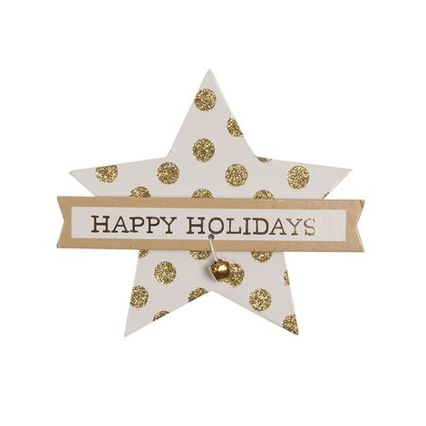 Photo 1 of 2 Box White & Gold Polka Dot Star Gift Trim & Tag (8 Pack)