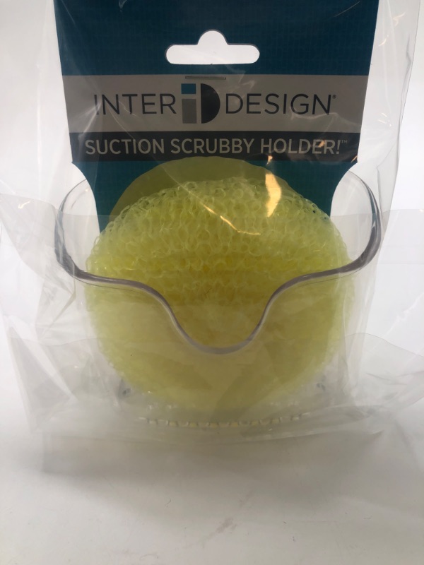 Photo 2 of InterDesign SinkWorks Kitchen Sink Suction Holder for Sponges, Scrubbers, Soap - Clear
